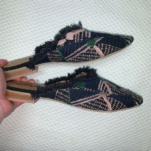 Free People Embroidered Mules